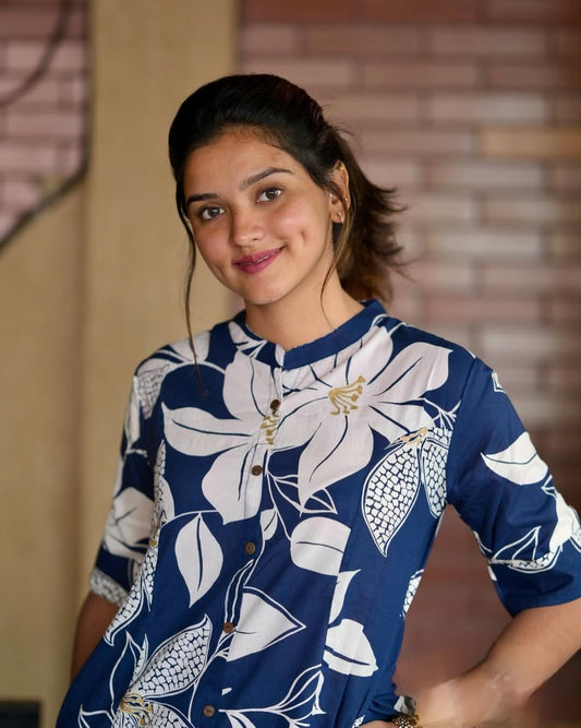 Blue Floral Classic Coord Set