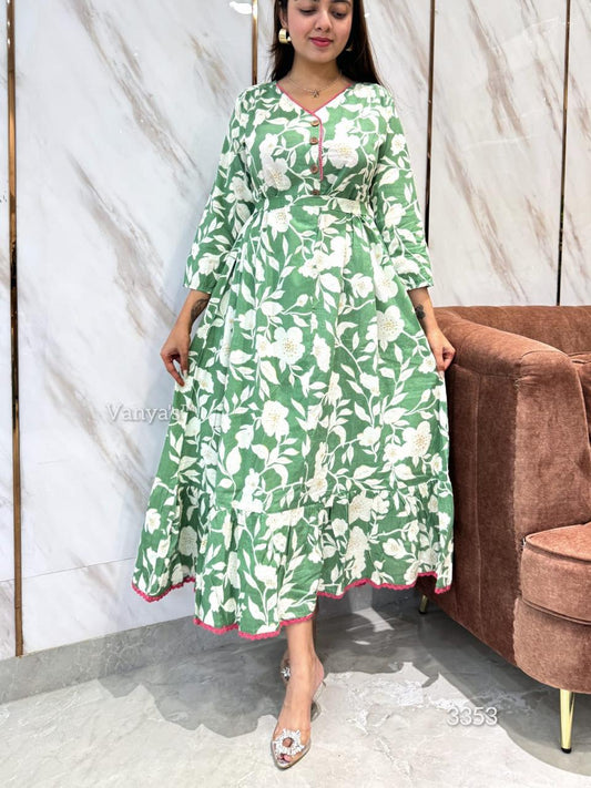 Floral Cotton Printed Gowns