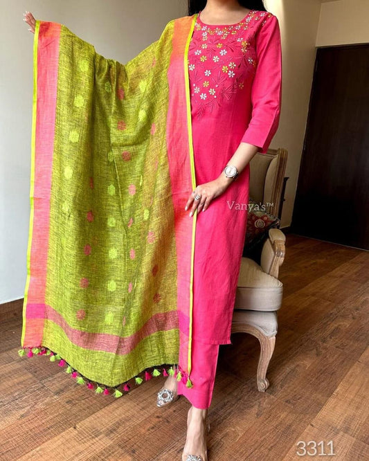 Handloom Premium Khadi Kurta Set