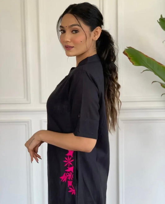 Royal Libas Premium Cotton Slub A-Line Kurta Set