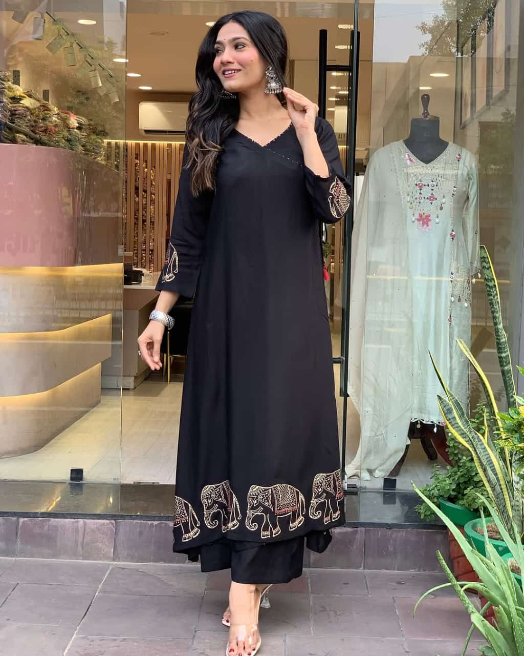 Stylish Embroidered Kurti And Pant Set