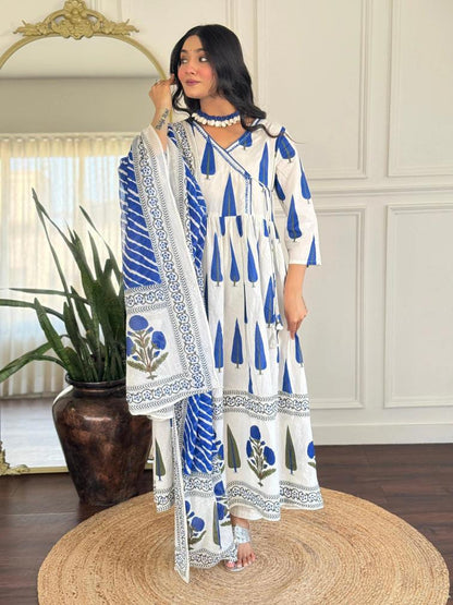 Blue kurta set for sawan