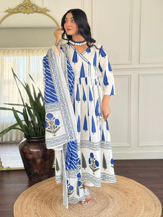 Blue kurta set for sawan