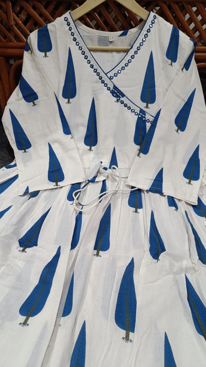 Blue Cotton Kurta Set - Sawan Special