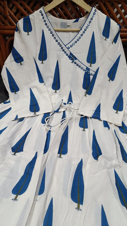 Blue Cotton Kurta Set - Sawan Special