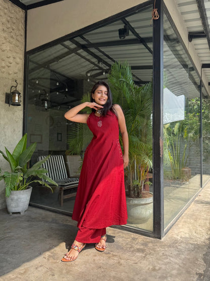 Co-Ord Set Kurta With Exquisite Embroidery