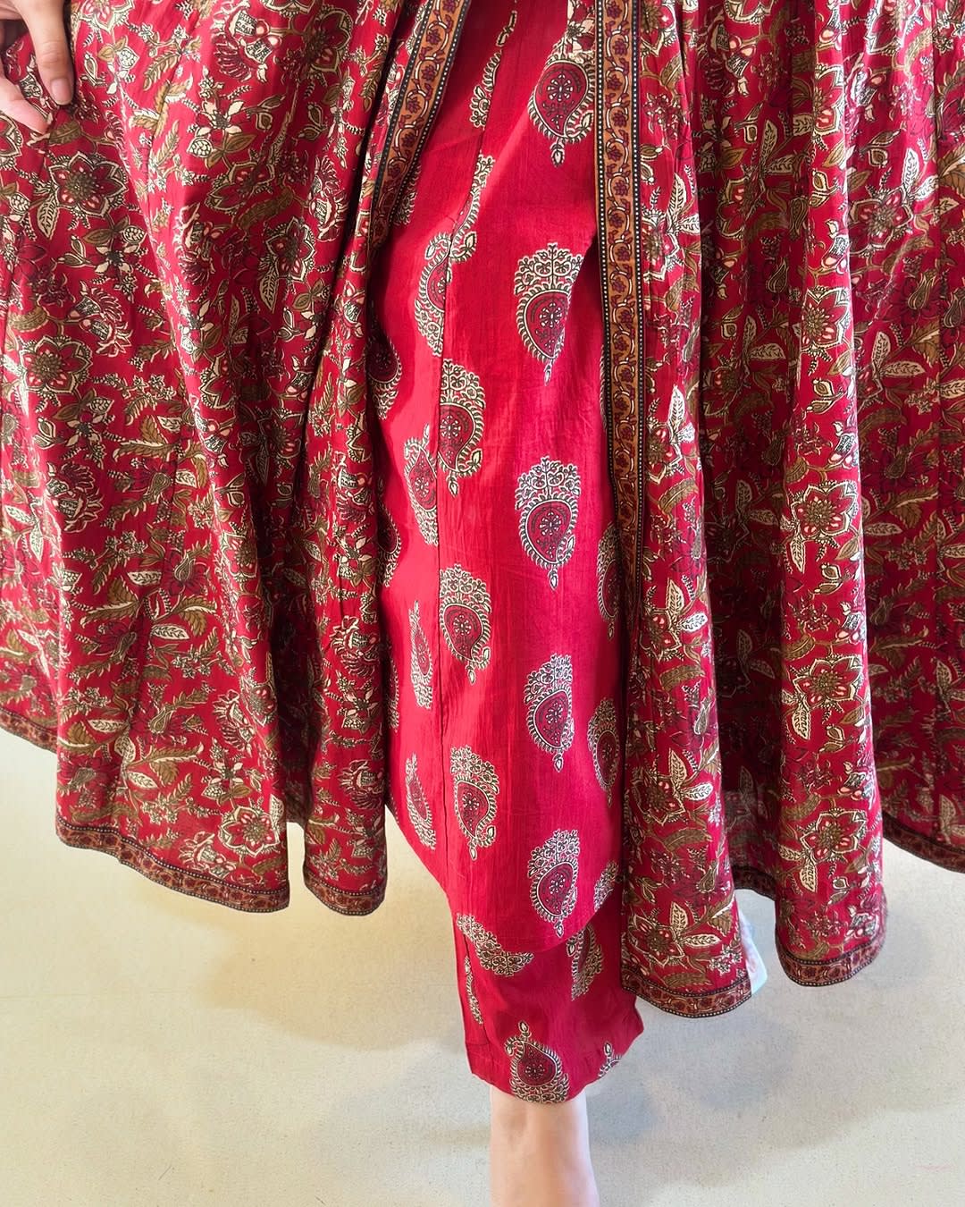 Double-Layer Cotton Dupatta Set