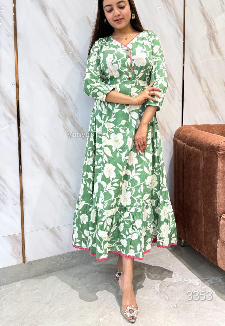 Floral Cotton Printed Gowns