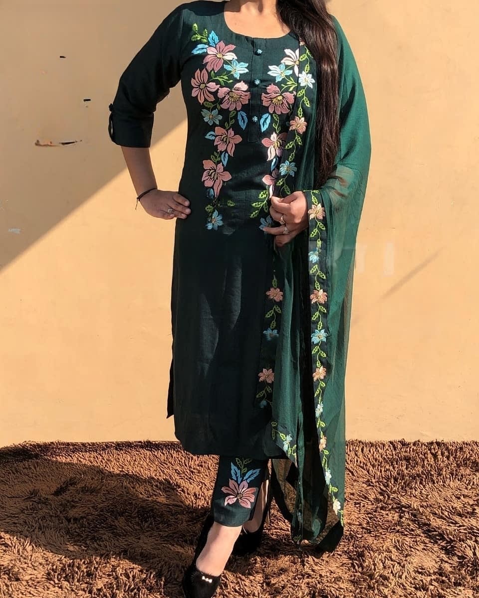 Green 3 piece suit