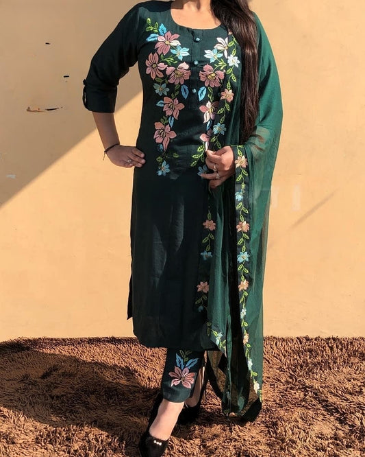Green 3 piece suit