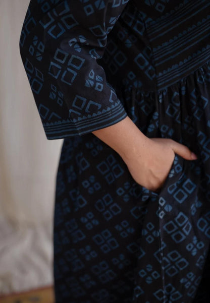 Hand-Block Printed Cotton Maxi Dress For Effortless Summer Style