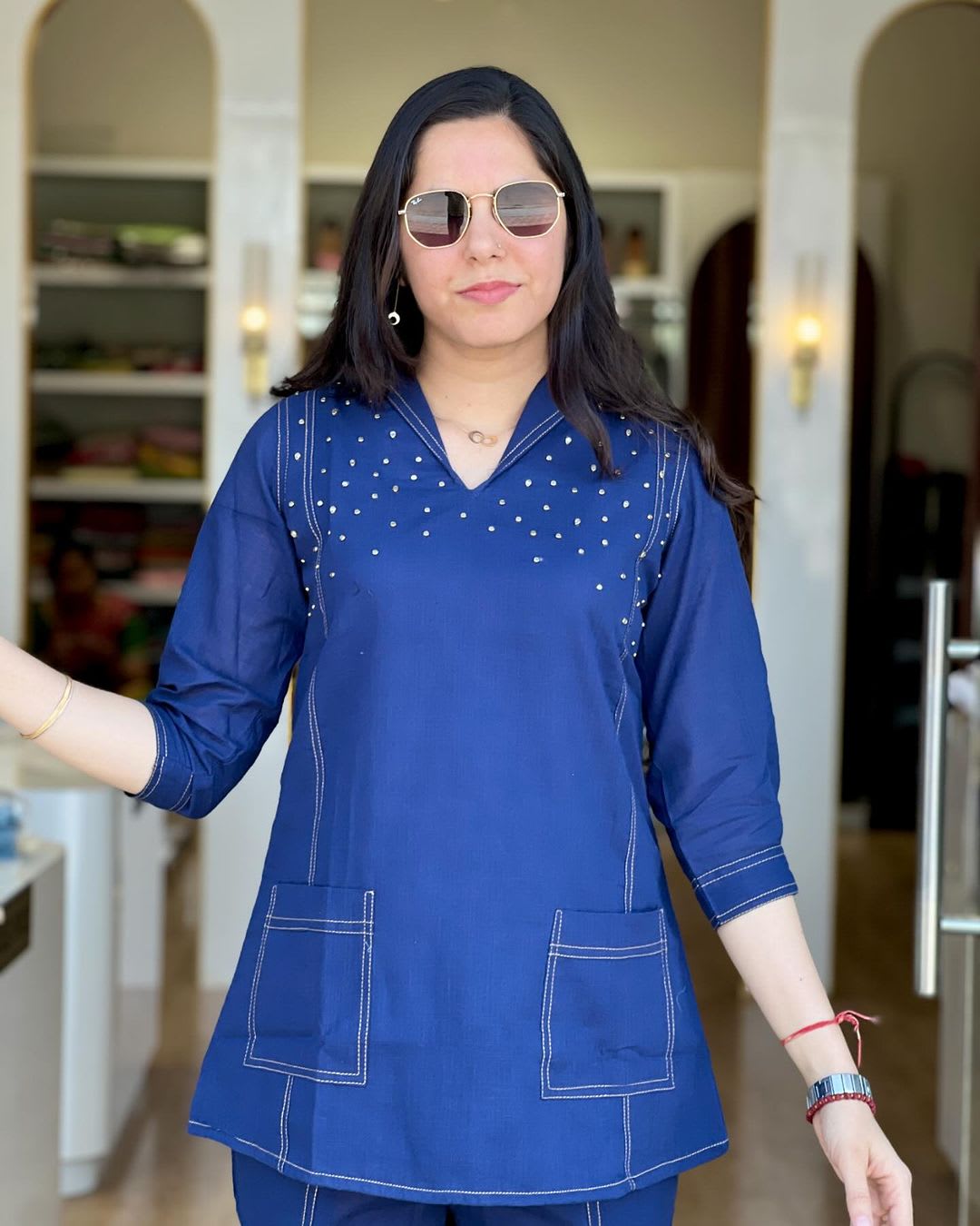 Handwork Cotton Slub Co-Ord Set