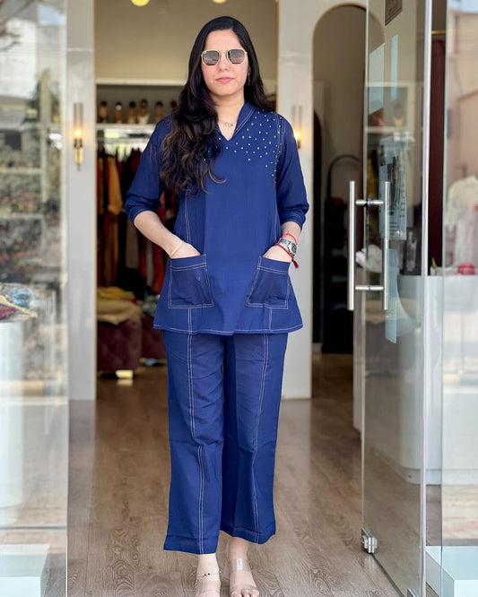 Handwork Cotton Slub Co-ord Set