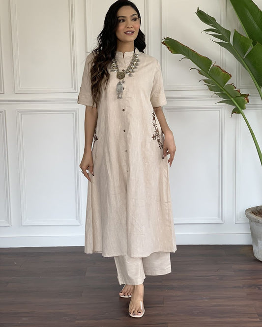 Introducing Our Premium South Cotton A-Line Kurta Set-Where Comfort Meets Style