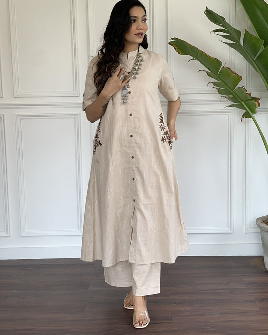 Introducing Our Premium South Cotton A-Line Kurta Set-Where Comfort Meets Style