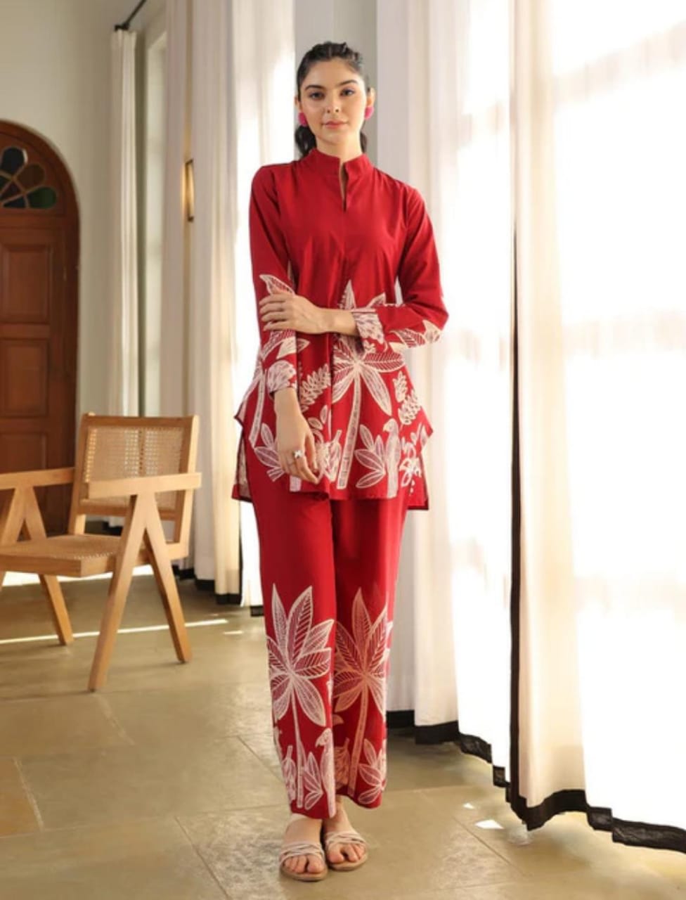 Red Premium Co-Ord Set For Womens