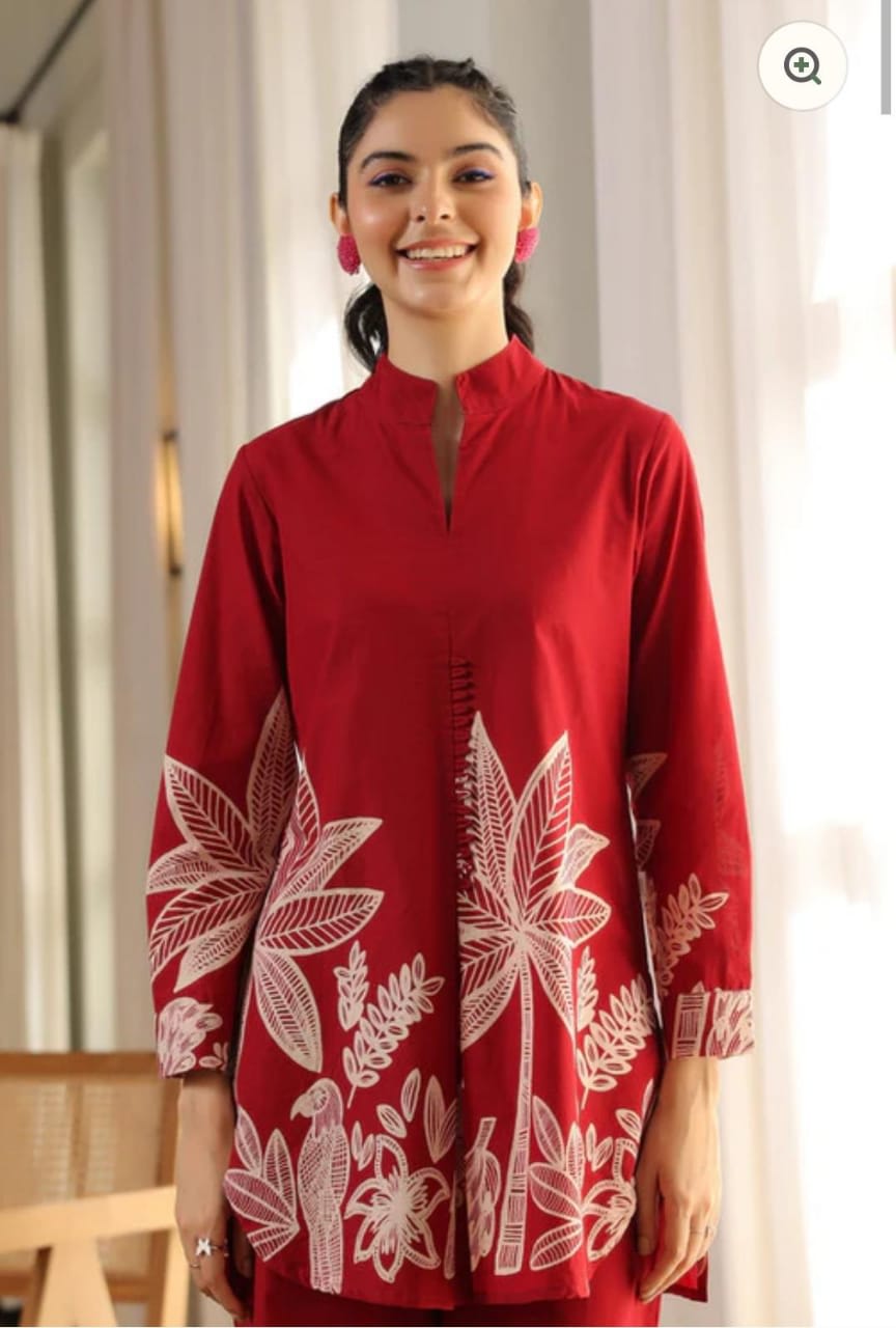 Red Premium Co-Ord Set For Womens