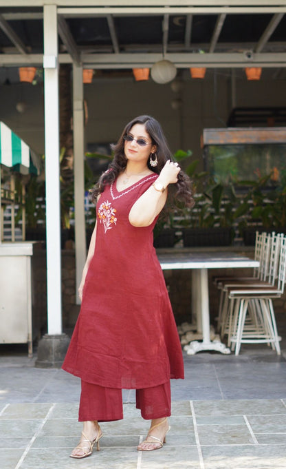 Premium Heavy Slub Cotton Red