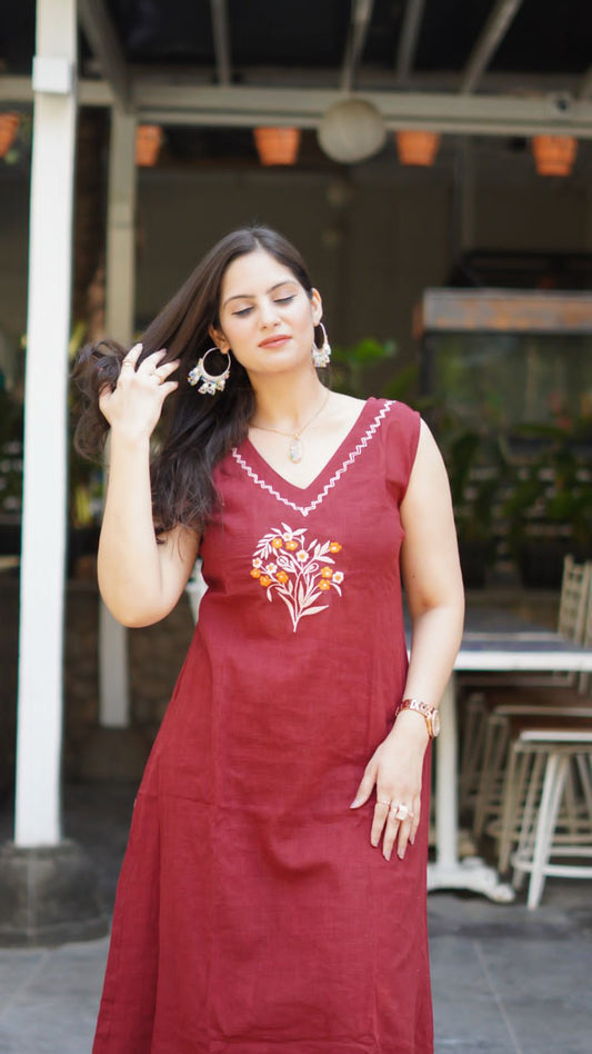 Premium Heavy Slub Cotton Red