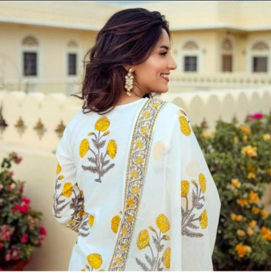 Classic Cotton Sharara Suit Set
